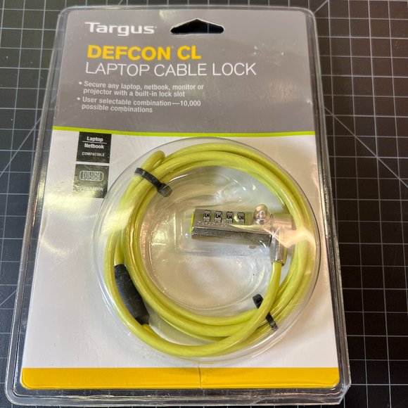 2 for $10 NIP Targus Defcon Laptop cable lock - Picture 1 of 3